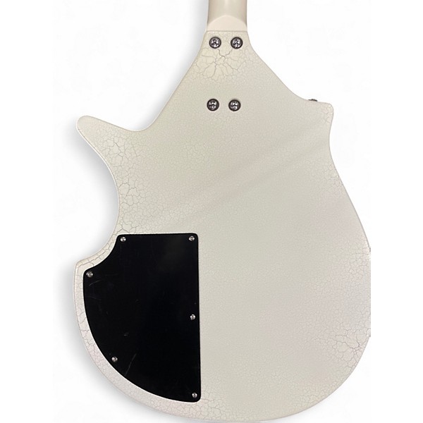 Used Danelectro Sitar Guitar White Crackle Solid Body Electric Guitar
