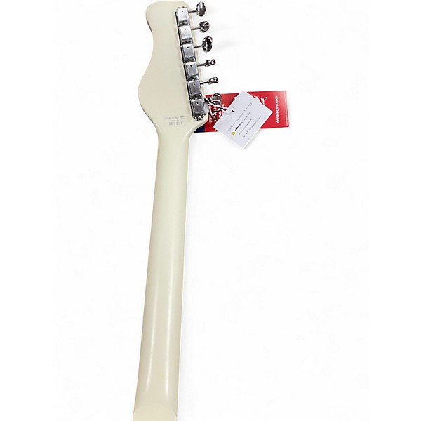 Used Danelectro Sitar Guitar White Crackle Solid Body Electric Guitar