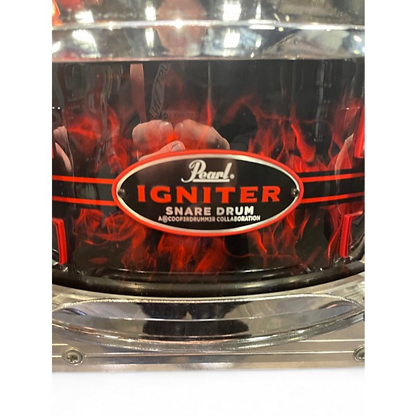 Used Pearl 14in IGNITER ORANGE FLAME Drum