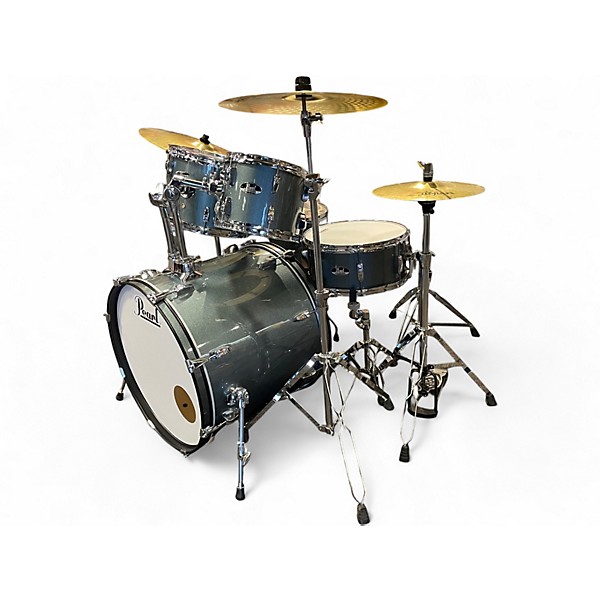 Used Pearl 5 Piece Roadshow Light Blue Sparkle Drum Kit
