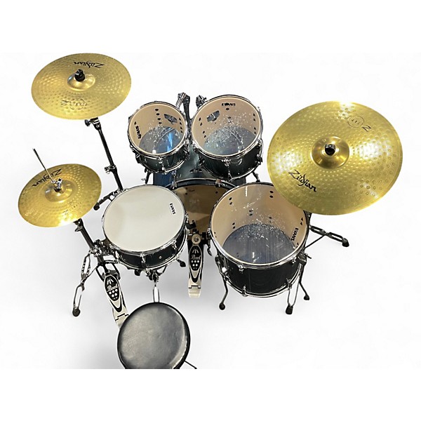 Used Pearl 5 Piece Roadshow Light Blue Sparkle Drum Kit