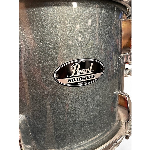 Used Pearl 5 Piece Roadshow Light Blue Sparkle Drum Kit