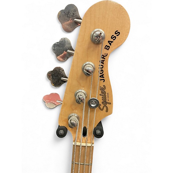Used Squier Vintage Modified Jaguar Bass Black Electric Bass Guitar