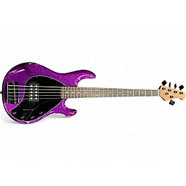 Used Sterling by Music Man Ray35 5 String Purple Sparkle Electric Bass Guitar