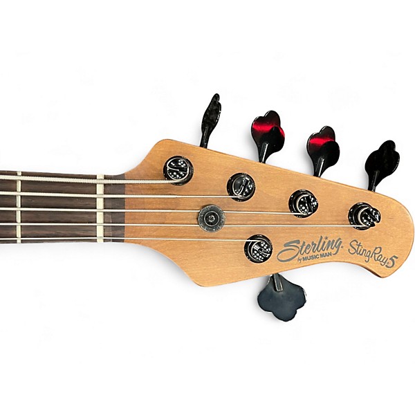 Used Sterling by Music Man Ray35 5 String Purple Sparkle Electric Bass Guitar