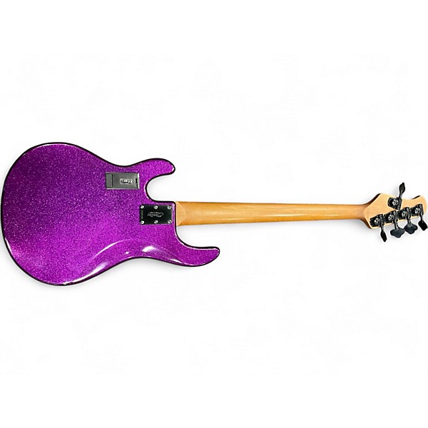 Used Sterling by Music Man Ray35 5 String Purple Sparkle Electric Bass Guitar