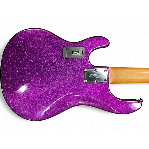Used Sterling by Music Man Ray35 5 String Purple Sparkle Electric Bass Guitar