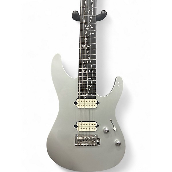 Used Ibanez Tim Henson Signature 7 Classic Silver Solid Body Electric Guitar