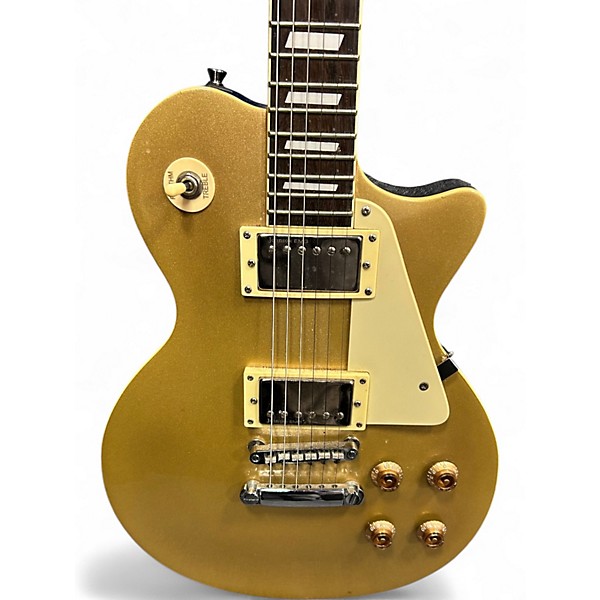 Used Johnson Single Cut Aztec Gold Solid Body Electric Guitar