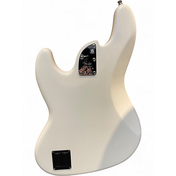 Used Fender American Ultra Jazz Bass V Arctic Pearl Electric Bass Guitar