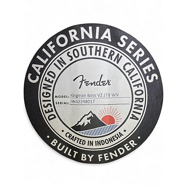 Used Fender Kingman 4-String Black and Gold Acoustic Bass Guitar