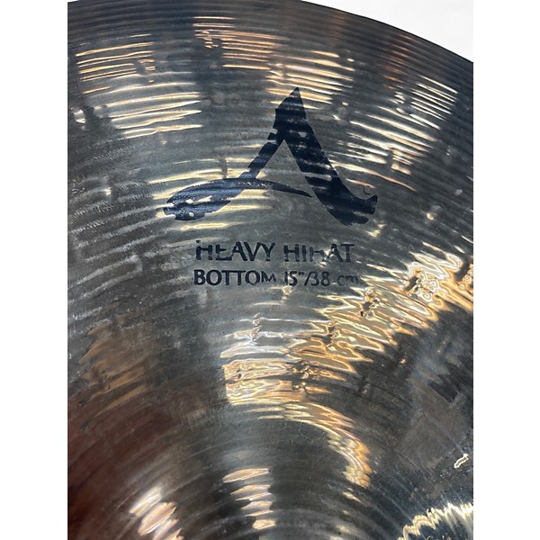 Used Zildjian 15in A Heavy Hi Hat Pair Cymbal