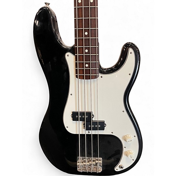 Used Fender Standard Precision Bass Black Electric Bass Guitar