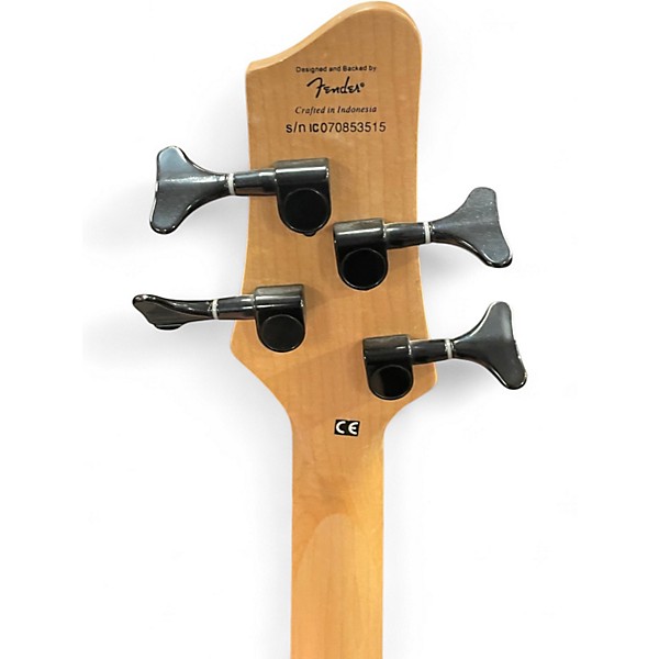 Used Squier MB4 Skull & Crossbones Black Electric Bass Guitar