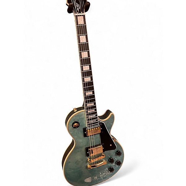 Used Epiphone Les Paul Custom Green Solid Body Electric Guitar