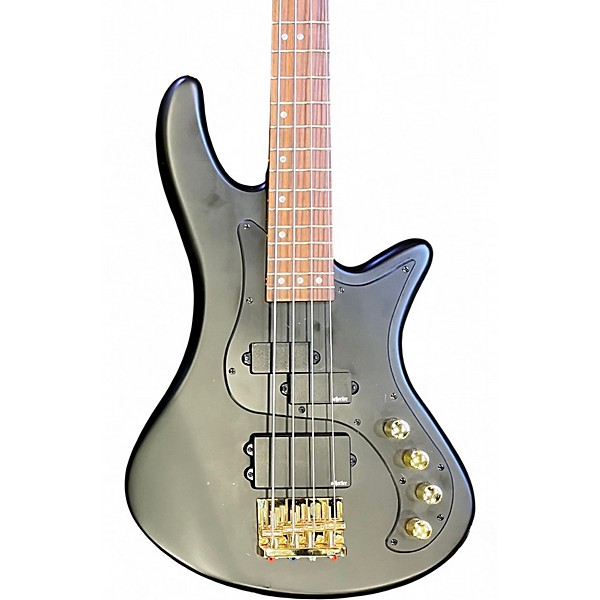 Used Schecter Guitar Research Stiletto Stealth-4 Satin Black Electric Bass Guitar