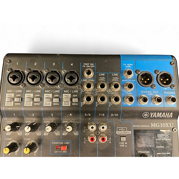Used Yamaha MG10XU 10 Channel Mixer with Effects Unpowered Mixer