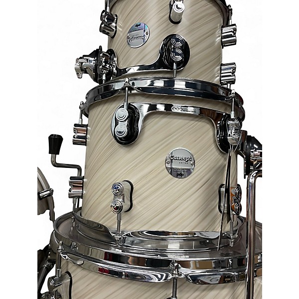 Used PDP by DW 4 Piece Concept Series Twisted Ivory Drum Kit