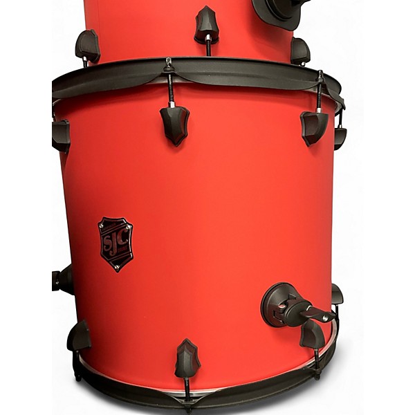 Used SJC Drums 3 Piece Pathfinder Firecracker Red Drum Kit