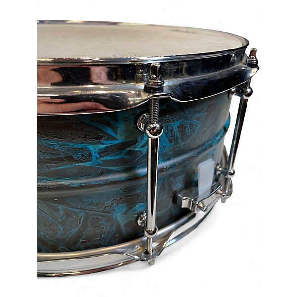 Used Pork Pie 6.5X14 brass patina blue patina Drum
