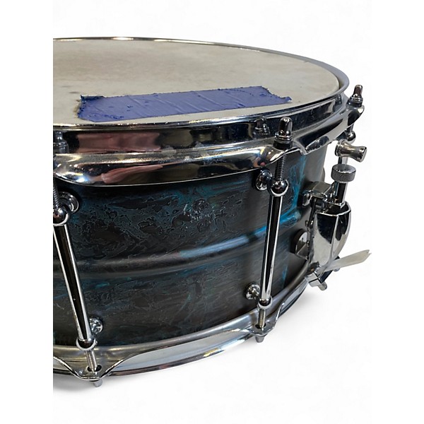 Used Pork Pie 6.5X14 brass patina blue patina Drum