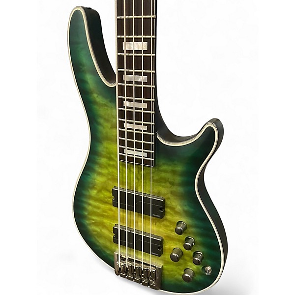 Used 2020s Schecter Guitar Research Omen Extreme 5 String 3 Color Sunburst Electric Bass Guitar