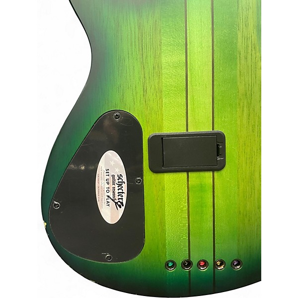 Used 2020s Schecter Guitar Research Omen Extreme 5 String 3 Color Sunburst Electric Bass Guitar