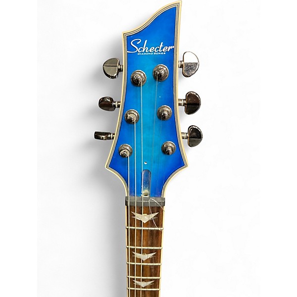 Used Schecter Guitar Research Omen Extreme 6 Trans Blue Solid Body Electric Guitar