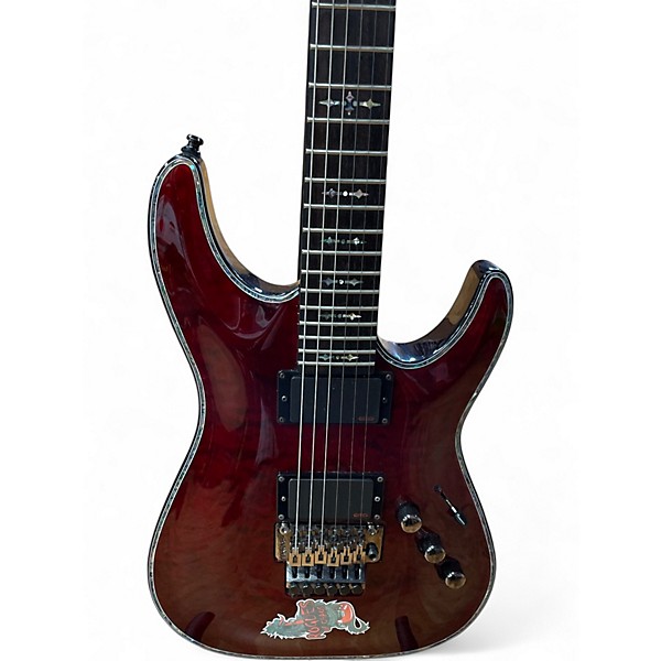 Used Schecter Guitar Research Hellraiser C-1 FR Black Cherry Solid Body Electric Guitar