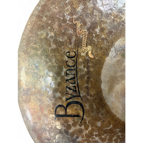 Used MEINL 14in BYZANCE Serpents hi hat top Cymbal