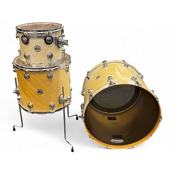 Used DW 3 Piece Collector's Series White Twist Drum Kit