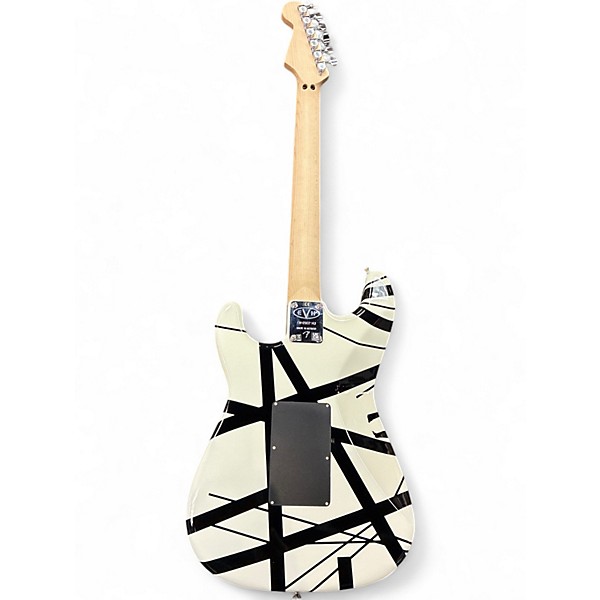 Used 2023 EVH Striped Series Black and White Solid Body Electric Guitar