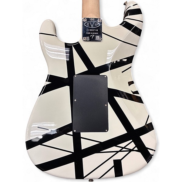 Used 2023 EVH Striped Series Black and White Solid Body Electric Guitar