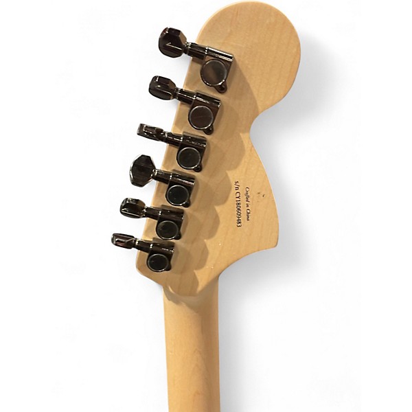 Used Squier Contemporary Active Stratocaster HH Black and White Solid Body Electric Guitar