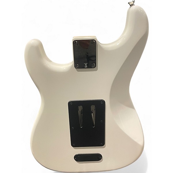 Used Squier Contemporary Active Stratocaster HH Black and White Solid Body Electric Guitar