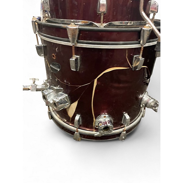 Used Ludwig 5 Piece Accent CS Burgundy Drum Kit
