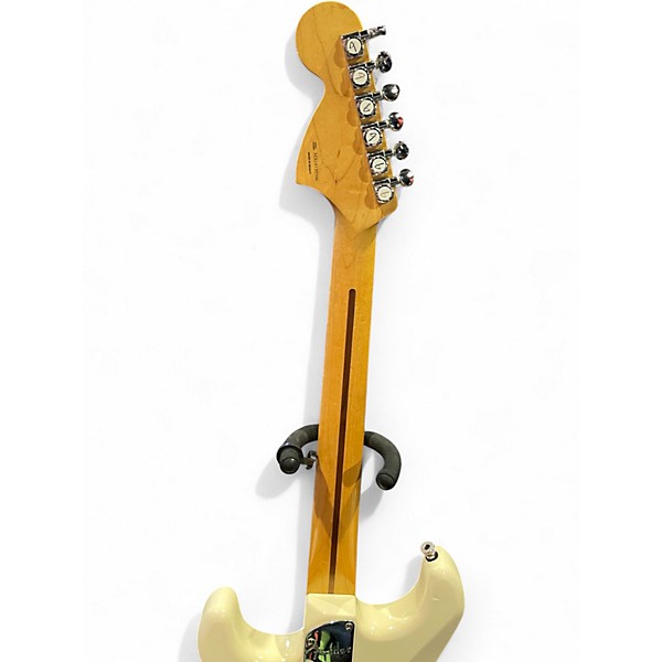 Used 2018 Fender Deluxe Roadhouse Stratocaster Olympic White Solid Body Electric Guitar