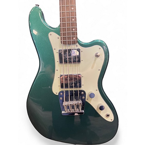 Used Squier Paranormal Rascal Sherwood Green Electric Bass Guitar