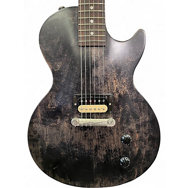 Used 2016 Gibson Les Paul CM T Trans Black Solid Body Electric Guitar