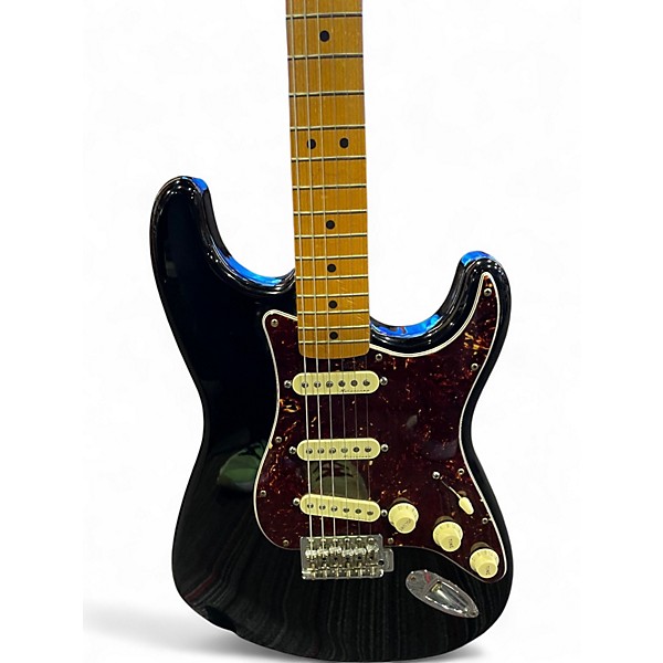 Used 1998 Fender Standard Stratocaster Black Solid Body Electric Guitar