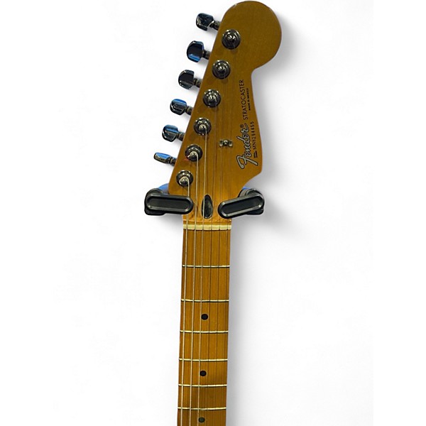 Used 1998 Fender Standard Stratocaster Black Solid Body Electric Guitar