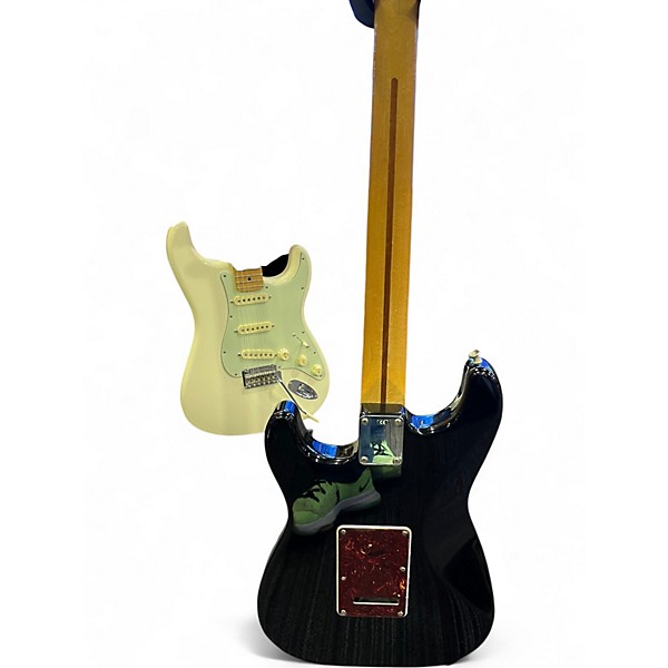 Used 1998 Fender Standard Stratocaster Black Solid Body Electric Guitar