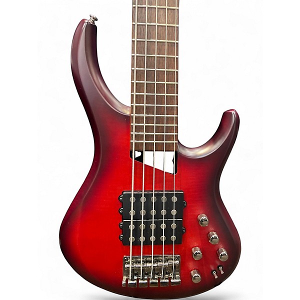 Used MTD Kingston super-5 Crimson Red Burst Electric Bass Guitar