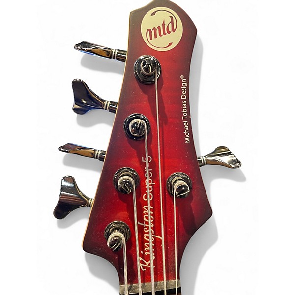 Used MTD Kingston super-5 Crimson Red Burst Electric Bass Guitar