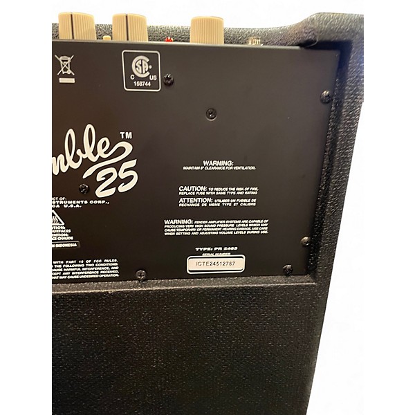 Used Fender Rumble 25 25W 1x8 Bass Combo Amp