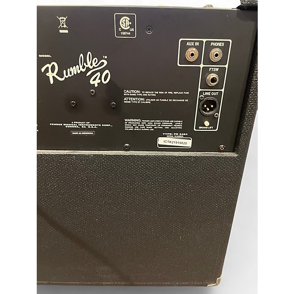 Used Fender RUMBLE 40 Bass Combo Amp