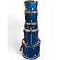 Used Ludwig 5 Piece Accent Combo Blue Drum Kit