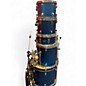 Used Ludwig 5 Piece Accent Combo Blue Drum Kit