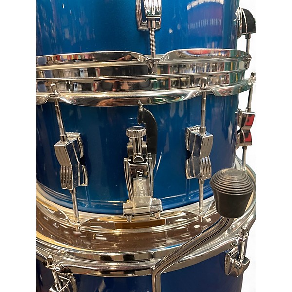Used Ludwig 5 Piece Accent Combo Blue Drum Kit