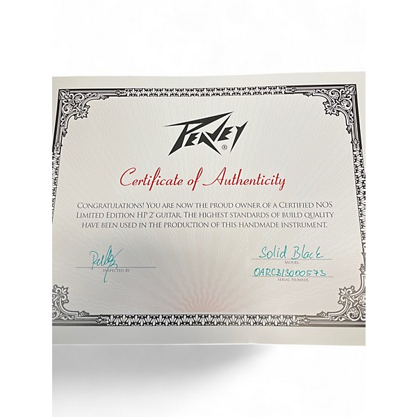 Used Peavey HP2 SOLID BLACK Solid Body Electric Guitar